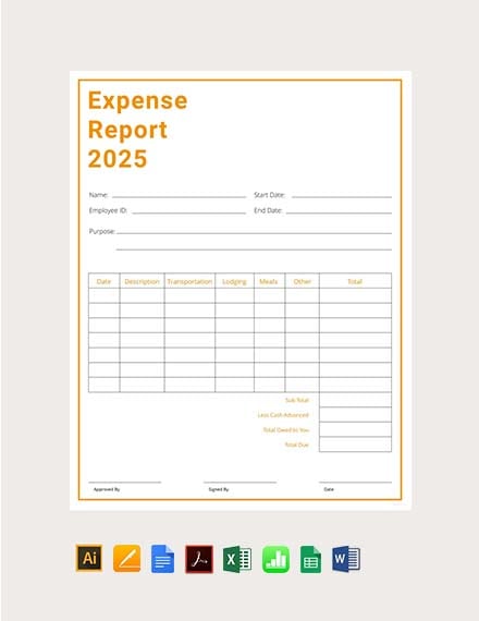 expense report template 1