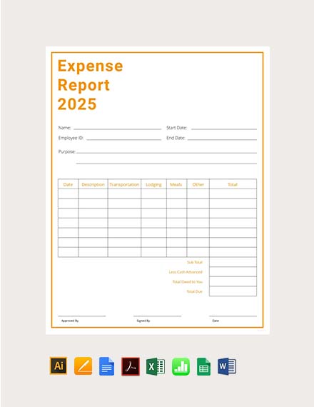 Expense Report Template 21 Free Sample Example Format Free Premium Templates