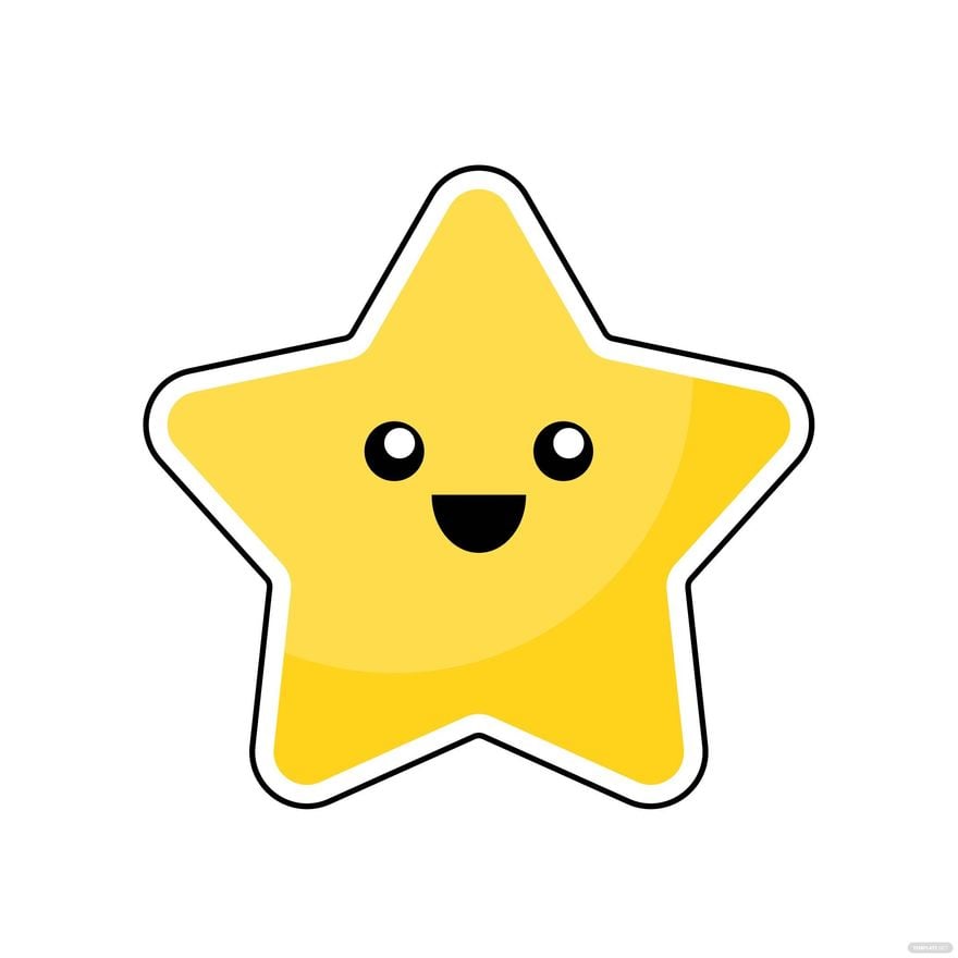 Happy Star Clipart in Illustrator, EPS, SVG, JPG, PNG