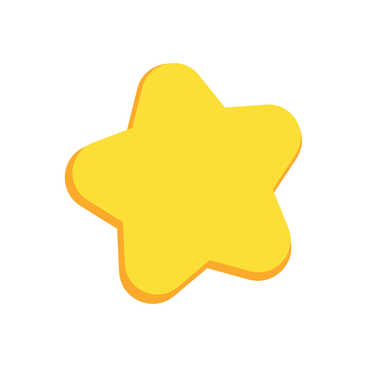 Rounded Star Clipart Template