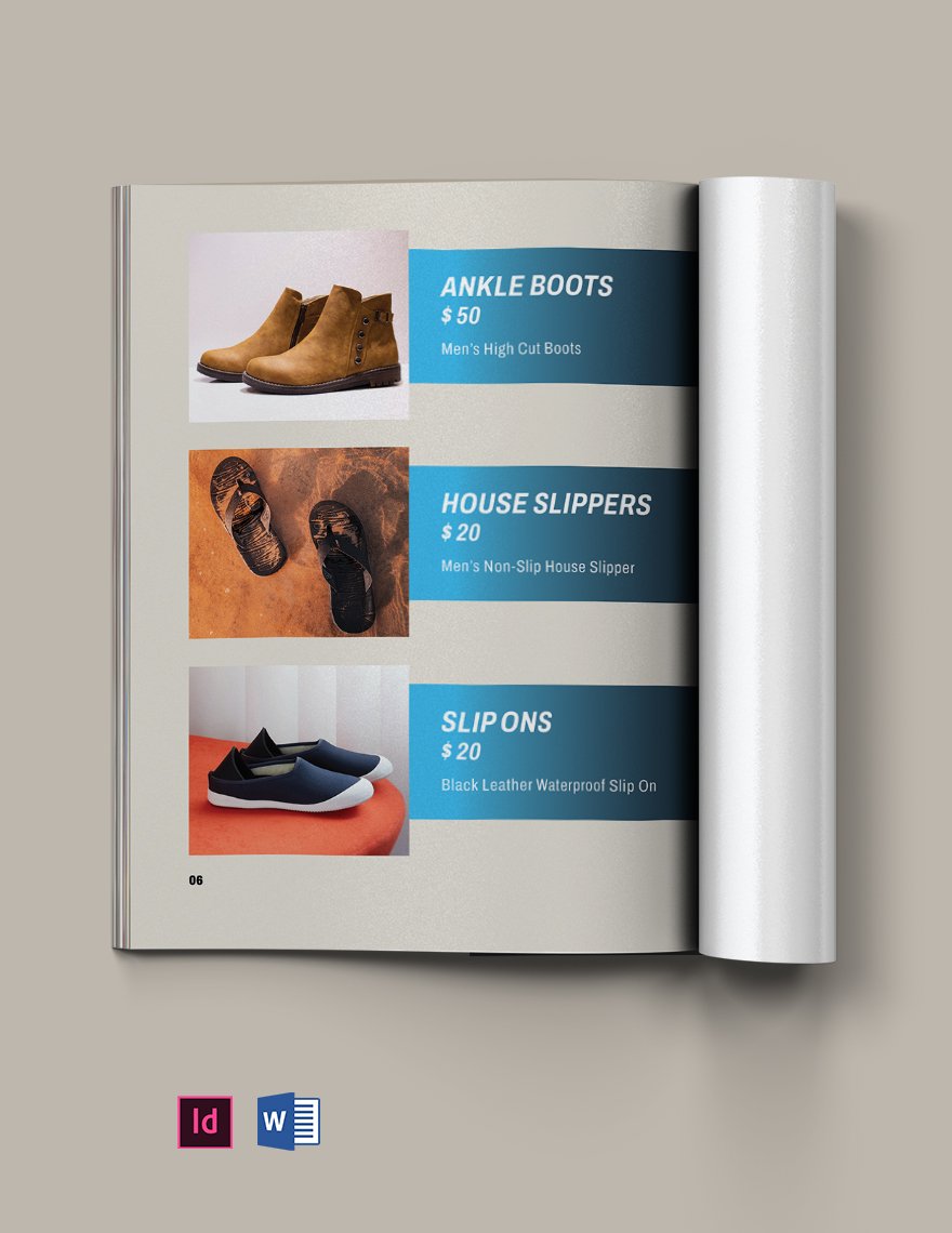 Simple Shoe Catalog Template