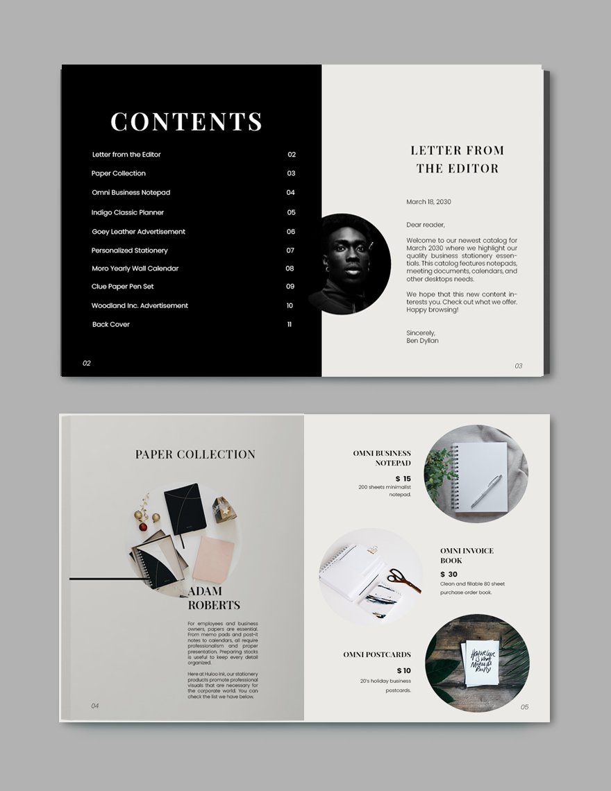 Corporate Business Stationery Catalog Template