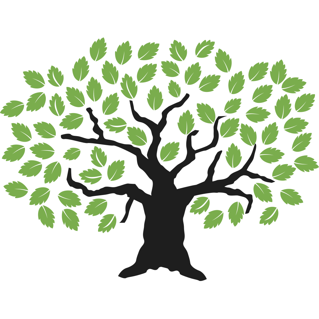 Free Green Oak Tree Silhouette - Download in Illustrator, PSD, EPS, SVG ...