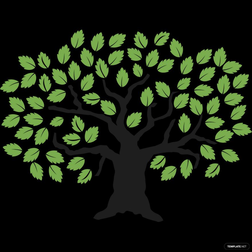 Free Green Tree Silhouette in Illustrator, PSD, EPS, SVG, JPG, PNG