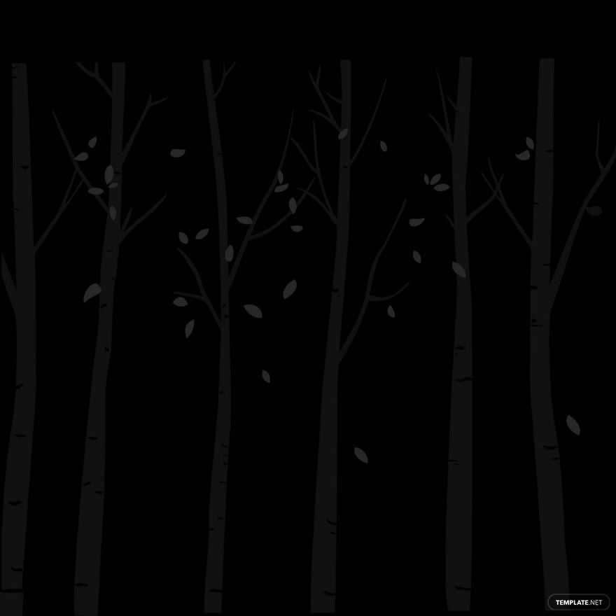 Free Birch Tree Silhouette in Illustrator, PSD, EPS, SVG, JPG, PNG