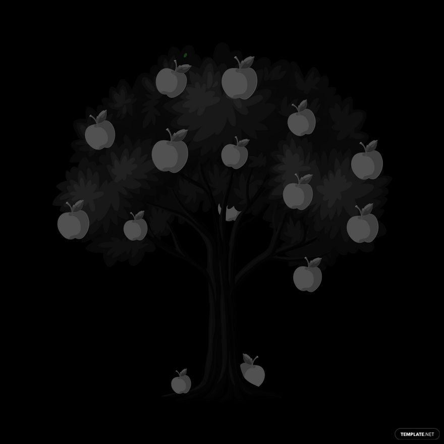 Free Apple Tree Silhouette in Illustrator, PSD, EPS, SVG, JPG, PNG