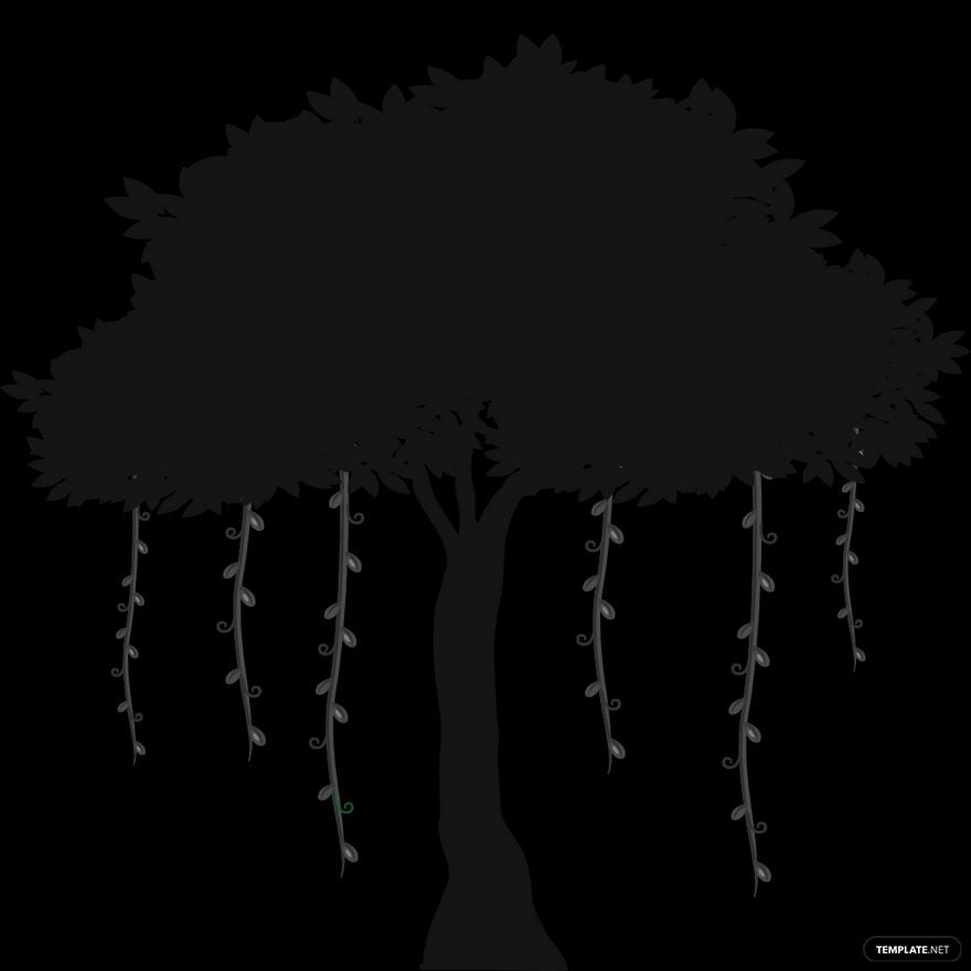 Free Vine Tree Silhouette in Illustrator, PSD, EPS, SVG, JPG, PNG