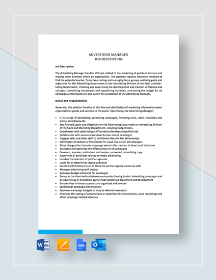 Compensation and Benefits Manager Job Description Template [Free PDF