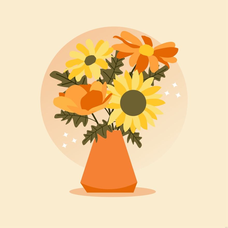 Fall Flower Illustration in Illustrator, SVG, JPG, EPS, PNG Download