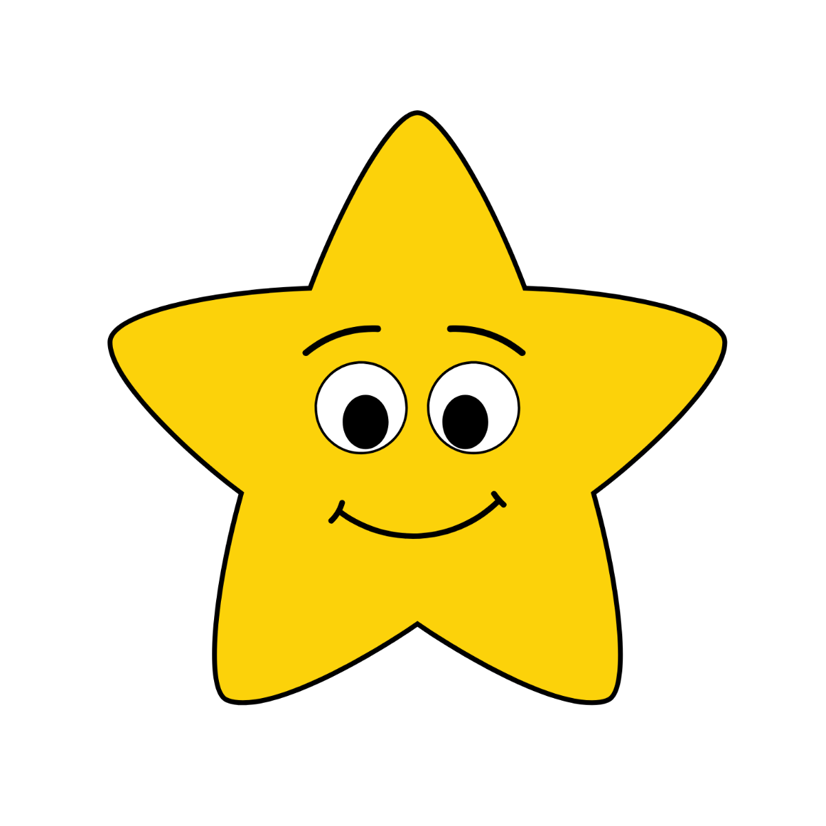 Star Face Clipart Template