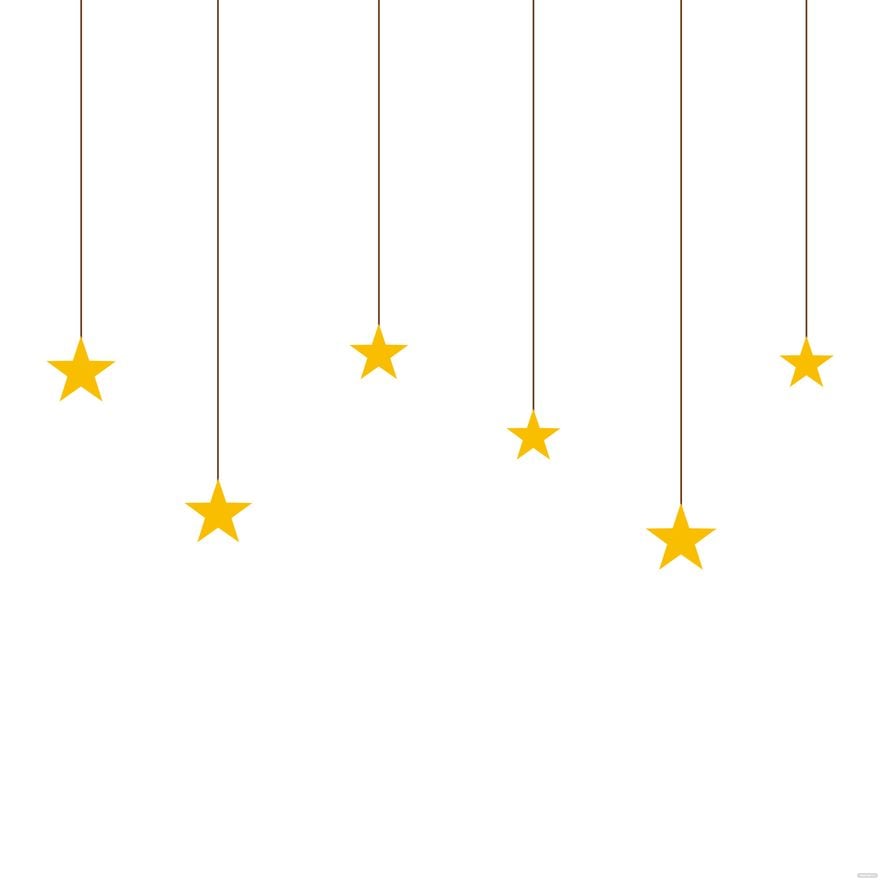 Free Hanging Stars Clipart