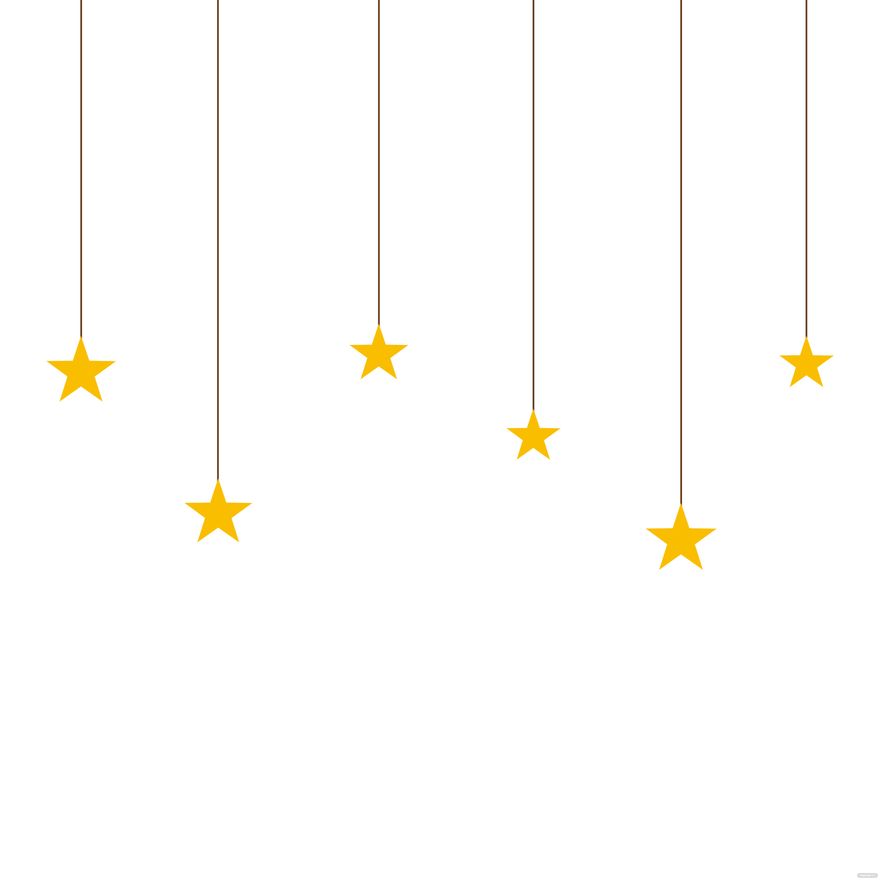 Free Hanging Stars Clipart