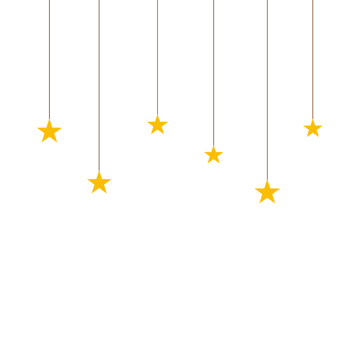 Hanging Stars Clipart Template