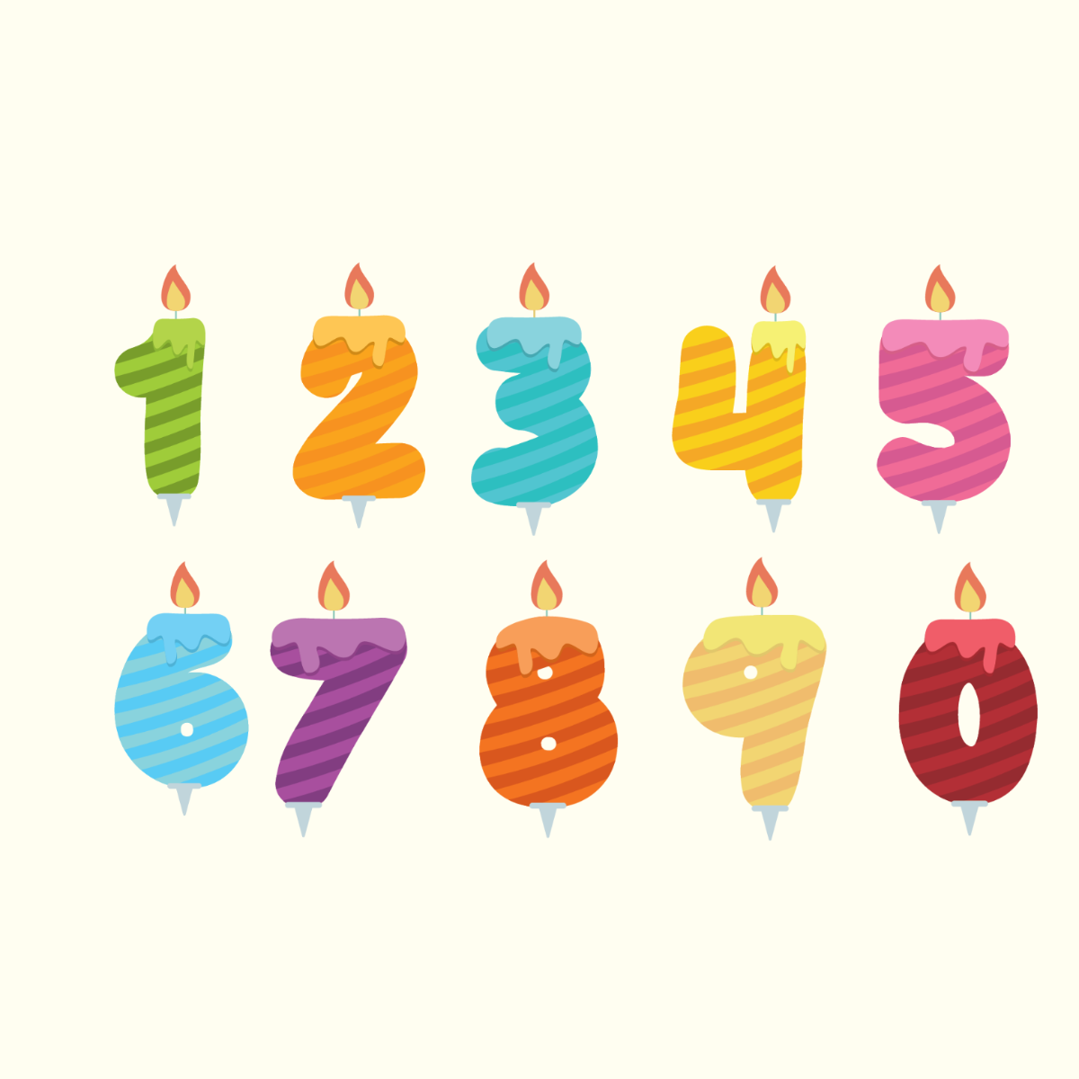Birthday Candle Vector Template