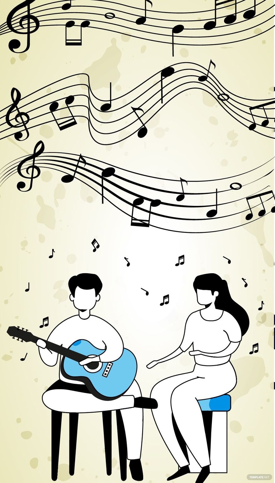Free Music iPhone Background in Illustrator, EPS, SVG, JPG