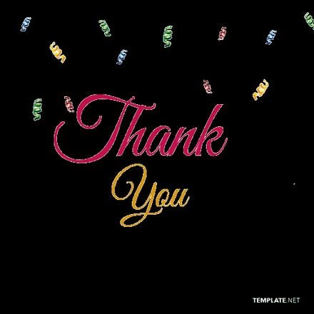Free Party thank you animated stickers - After Effects, GIF 