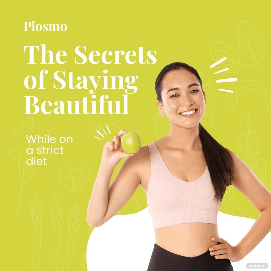 Beauty And Diet Linkedin Post Template