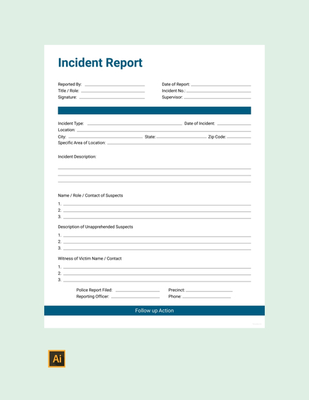 FREE Workplace Incident Report Template: Download 154+ Reports in word ...