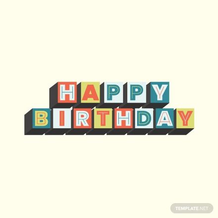 Free Retro Happy Birthday Vector