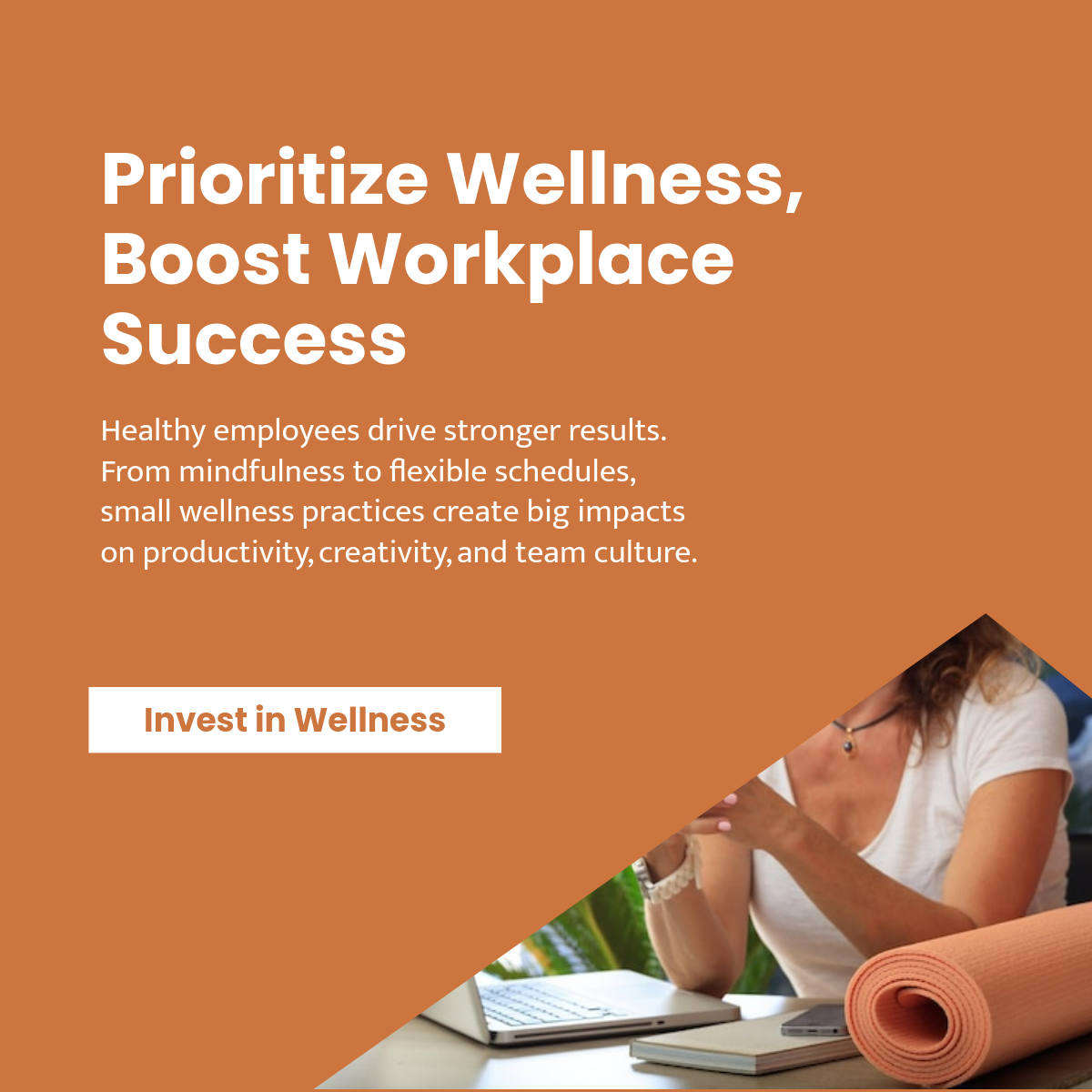 Free Wellness Linkedin Post Template to Edit Online