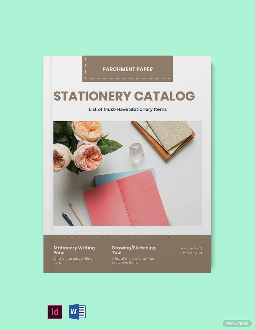 Sample Stationery Catalog Template