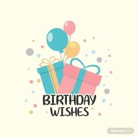 Free Happy Birthday Wishes Vector