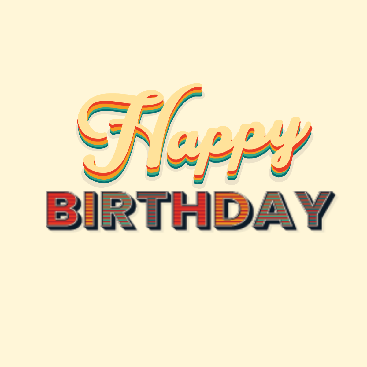 Vintage Happy Birthday Vector Template
