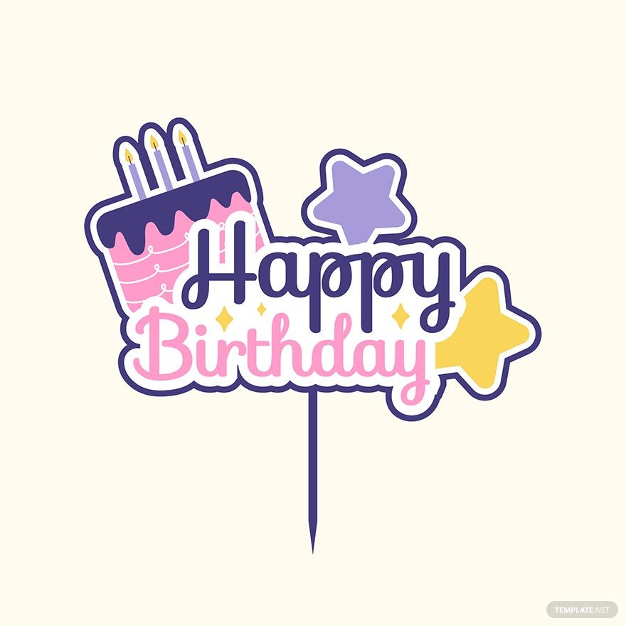 Lista 101 Foto Cake Topper Happy Birthday Para Imprimir Alta 