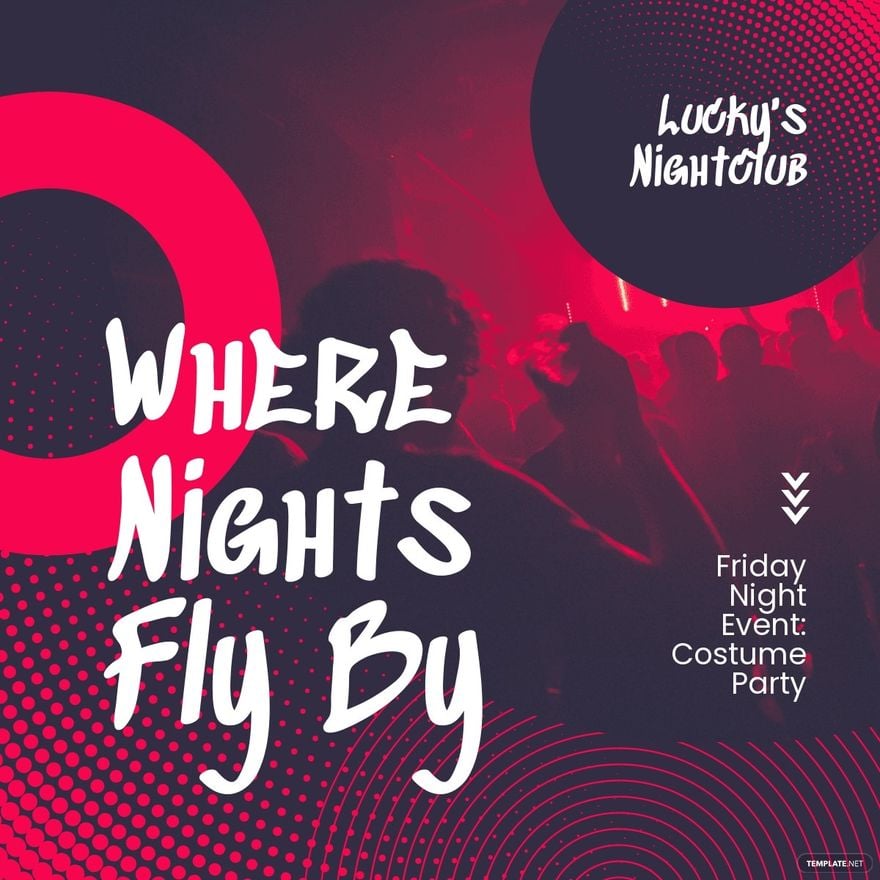 Free Nightclub Event Linkedin Post Template