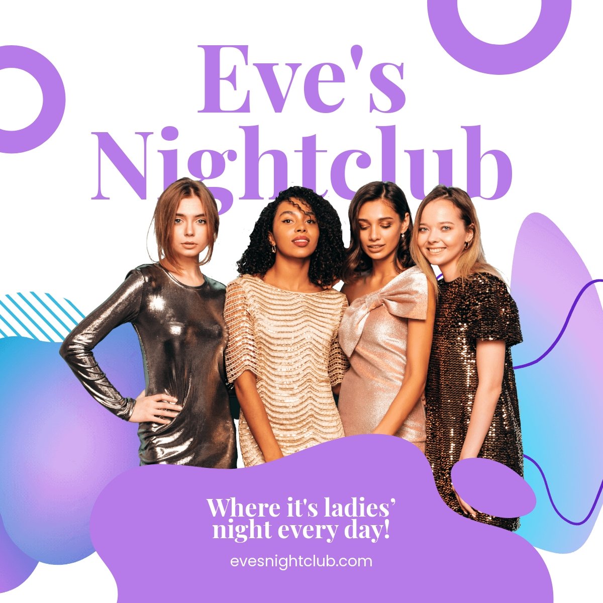 Free Ladies Nightclub Linkedin Post Template