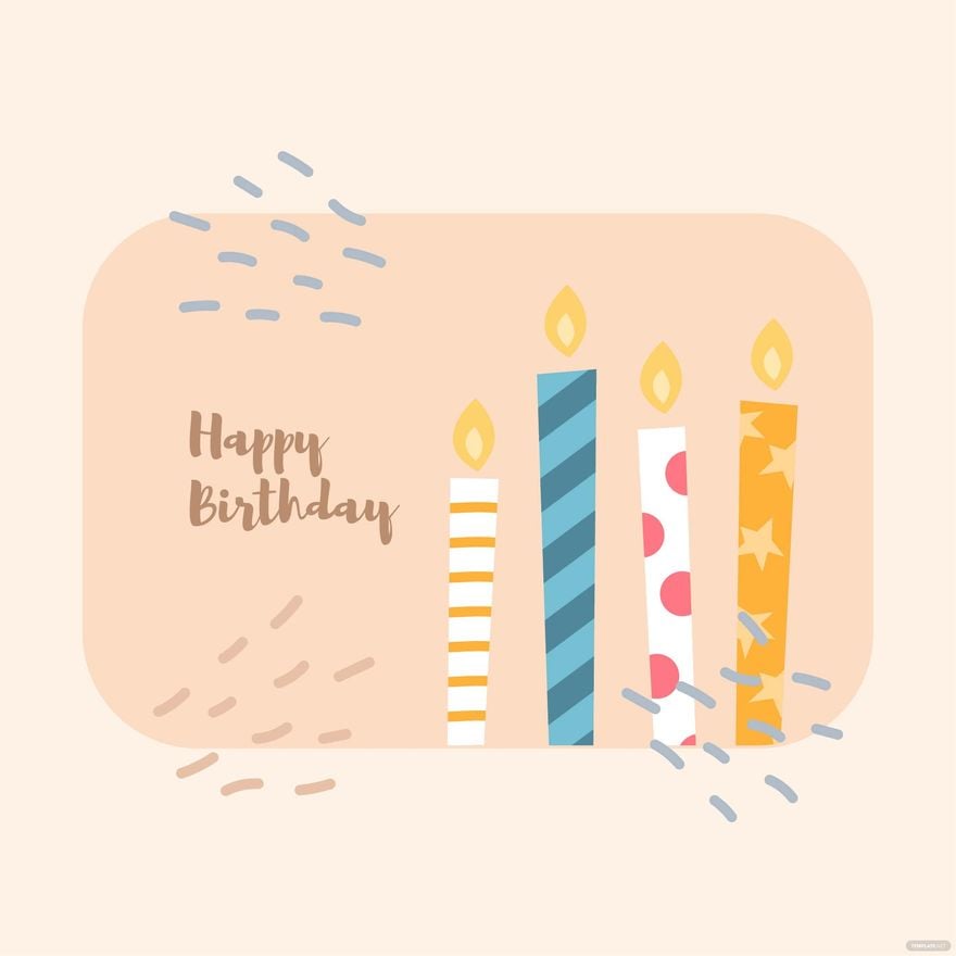 Free Cartoon Happy Birthday Candle Vector