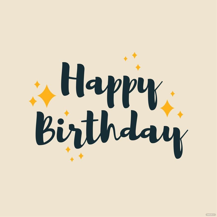 Free Happy Birthday Glitter Text Vector - Download in Illustrator, EPS, SVG, JPG, PNG