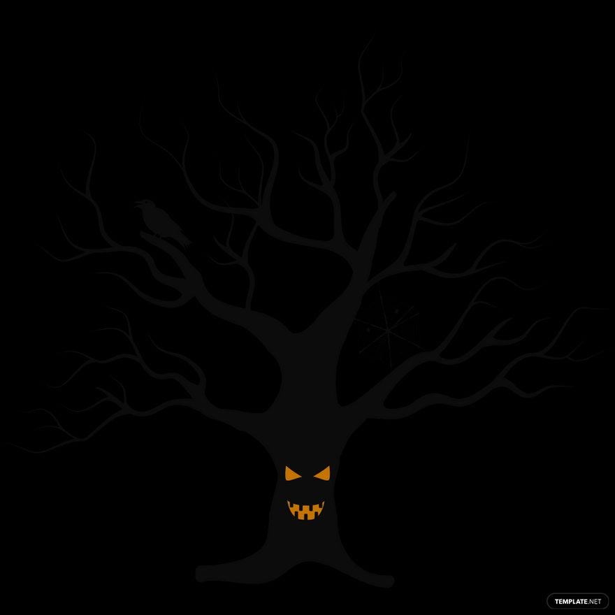 scary tree silhouette clip art