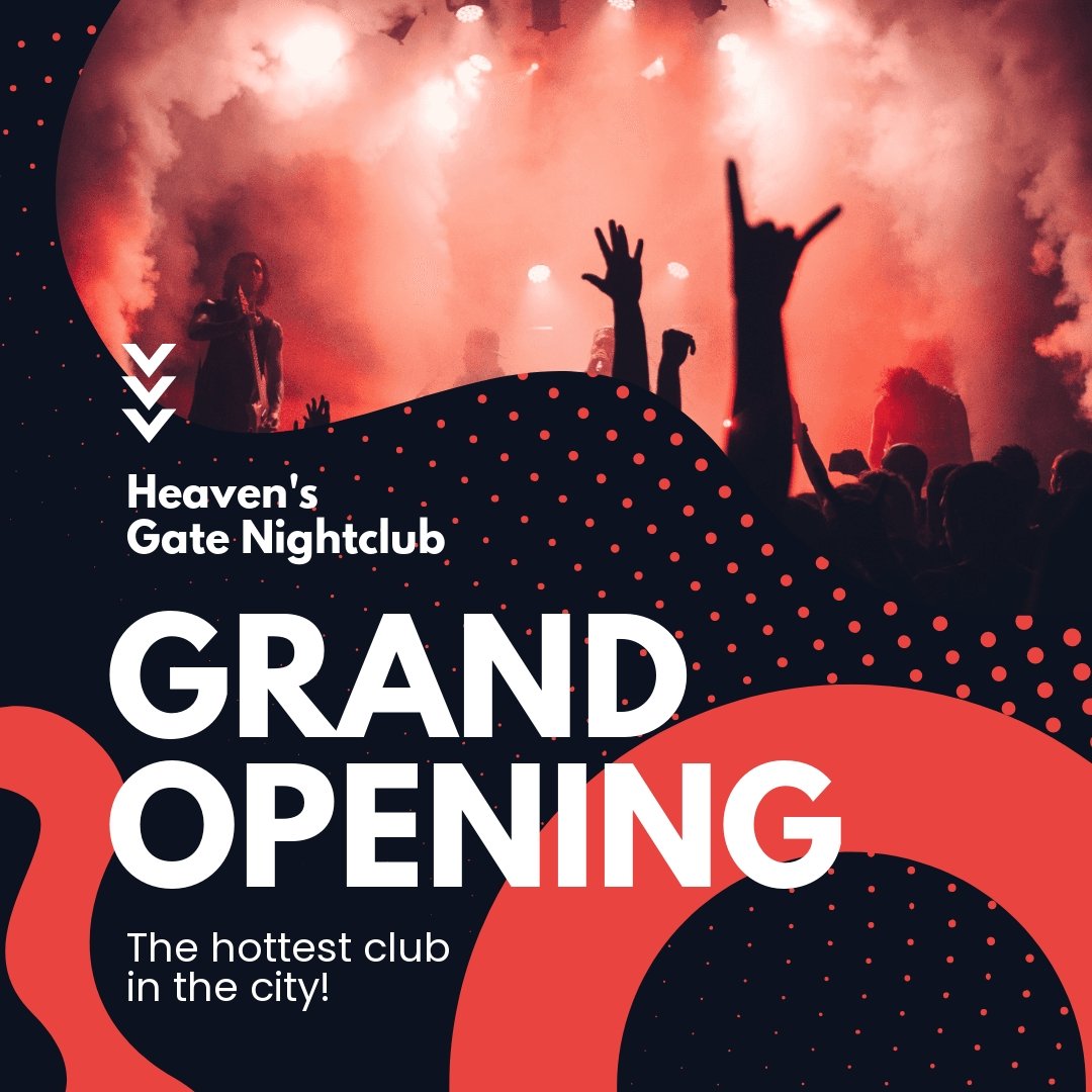 Free Night Club Grand Opening Instagram Post Template