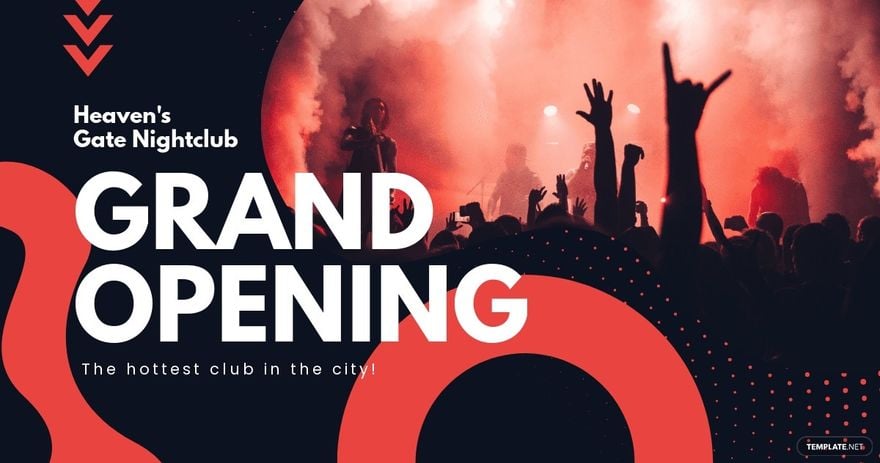 Night Club Grand Opening Facebook Post Template