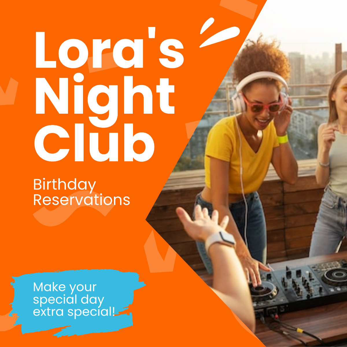Free Nightclub Birthday Instagram Post Template