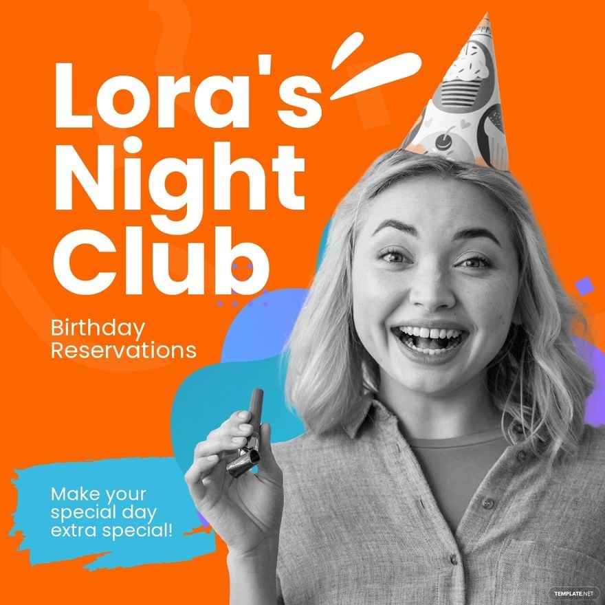 Free Nightclub Birthday Linkedin Post Template