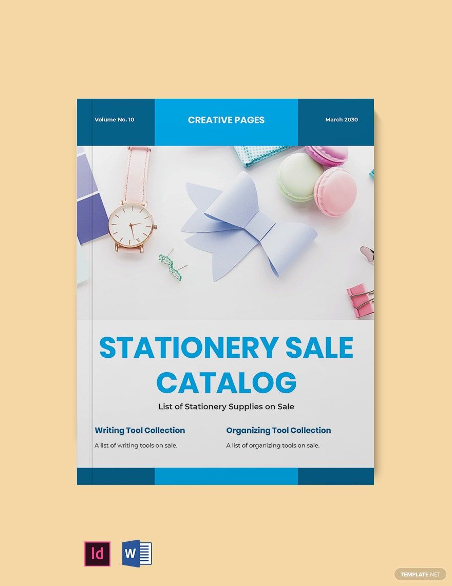 Stationery Sale Catalog Template