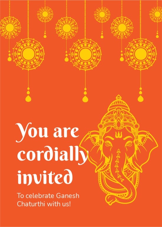 Ganesh Chaturthi Invitation Template