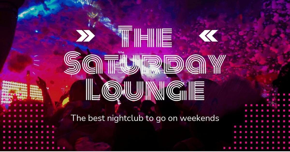 Free Saturday Night Club Facebook Post Template
