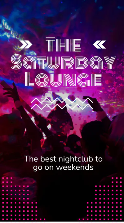 Free Saturday Night Club Instagram Story Template to Edit Online