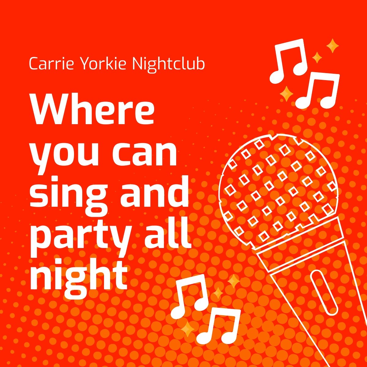 Karaoke Nightclub Linkedin Post Template