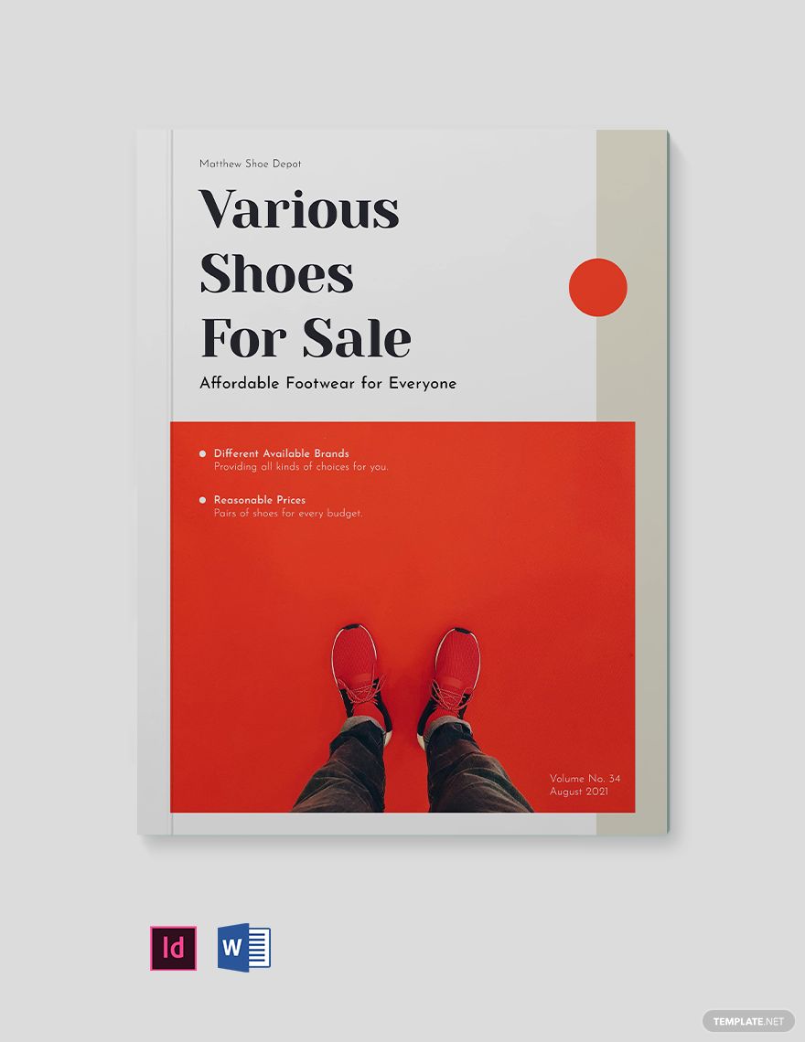 Shoes Retail Catalog Template in Word, PDF, Illustrator, InDesign