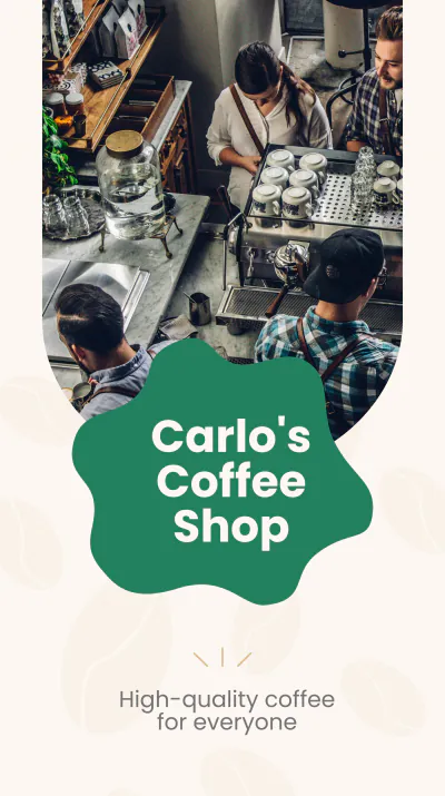 Free Coffee Shop Instagram Story Ad Template to Edit Online