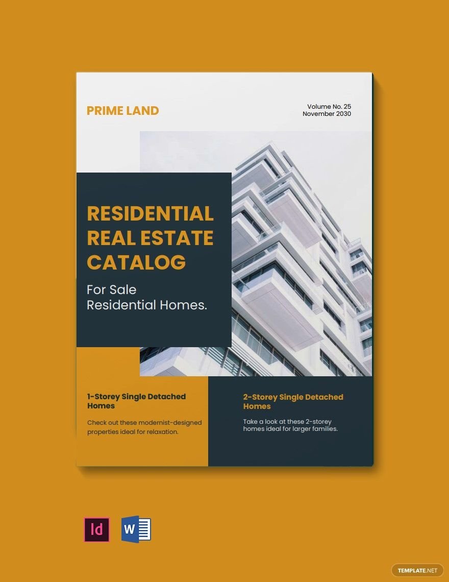 Residential Real Estate Catalog Template