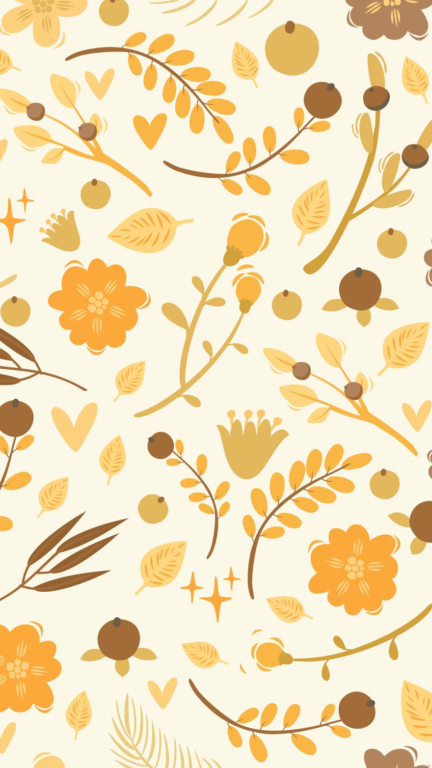 Free Fall Floral iPhone Background in Illustrator, EPS, SVG, JPG