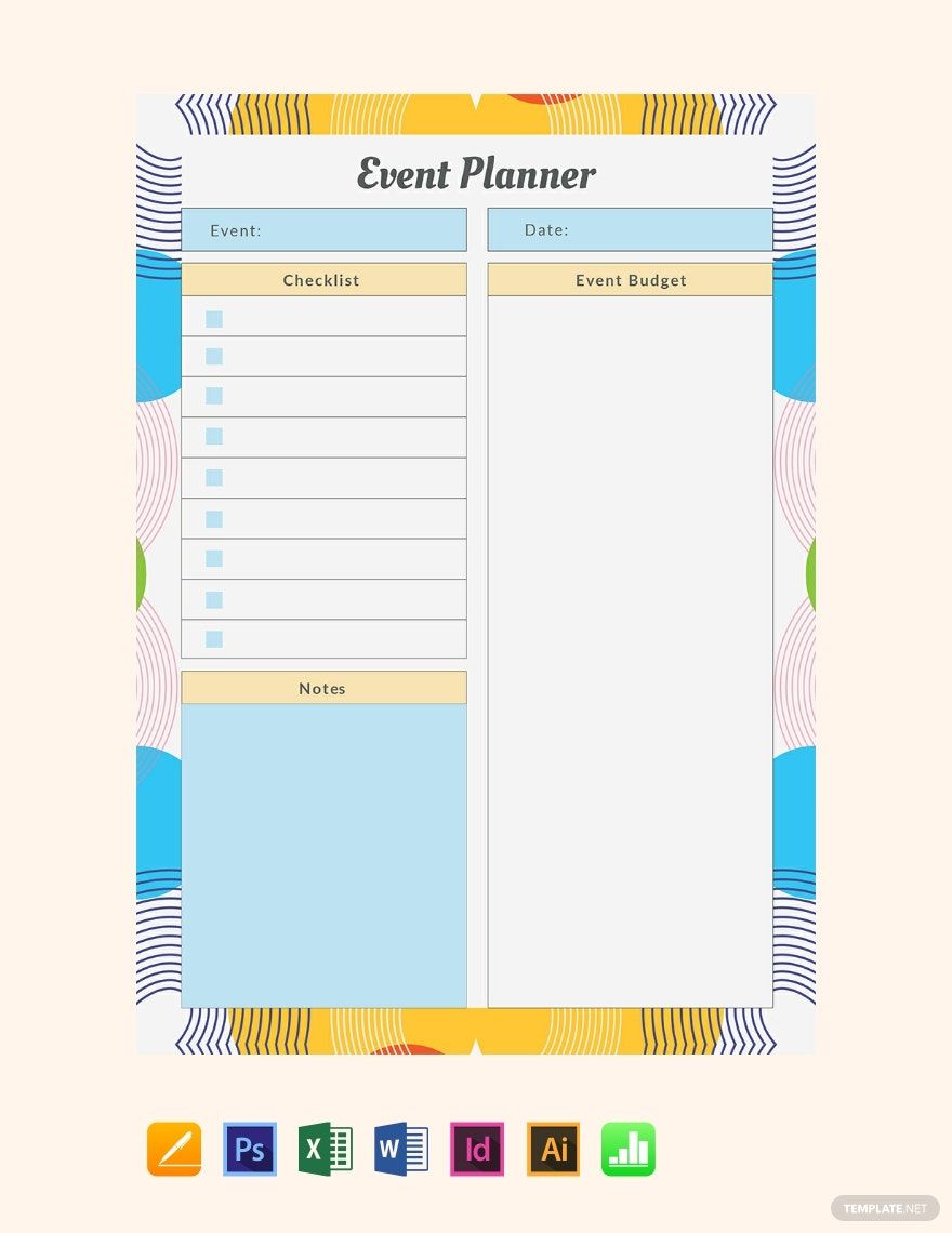 Sample Event Planner Template