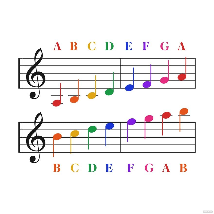 music-alphabet-vector