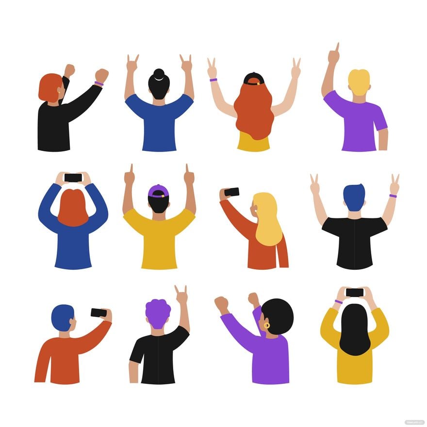 Free Music Concert Crowd Vector
