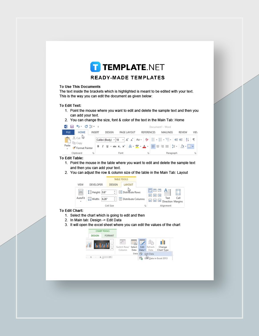Refund for Returned Merchandise Template